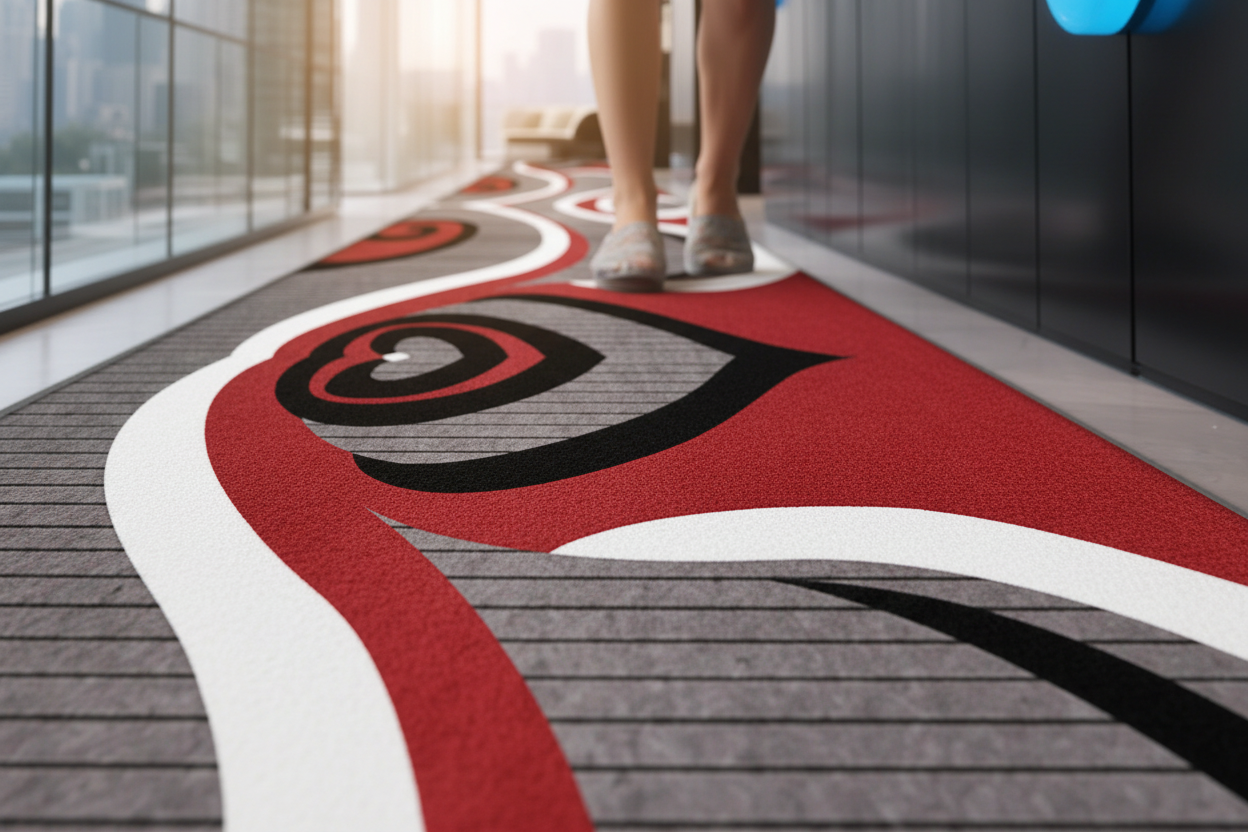 Tapis couloir géométrique - Lifestyle avec personne