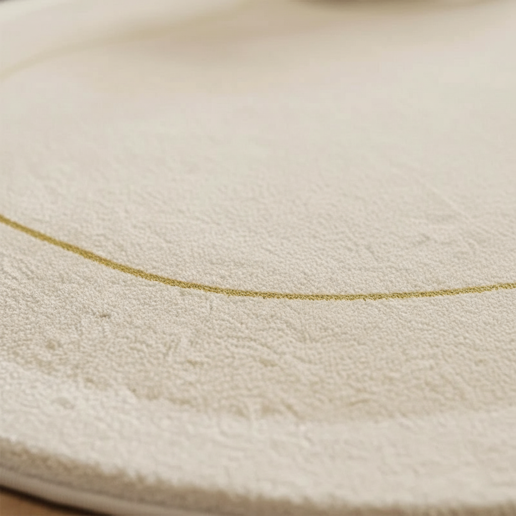 Tapis crème forme irrégulière pour salon élégant