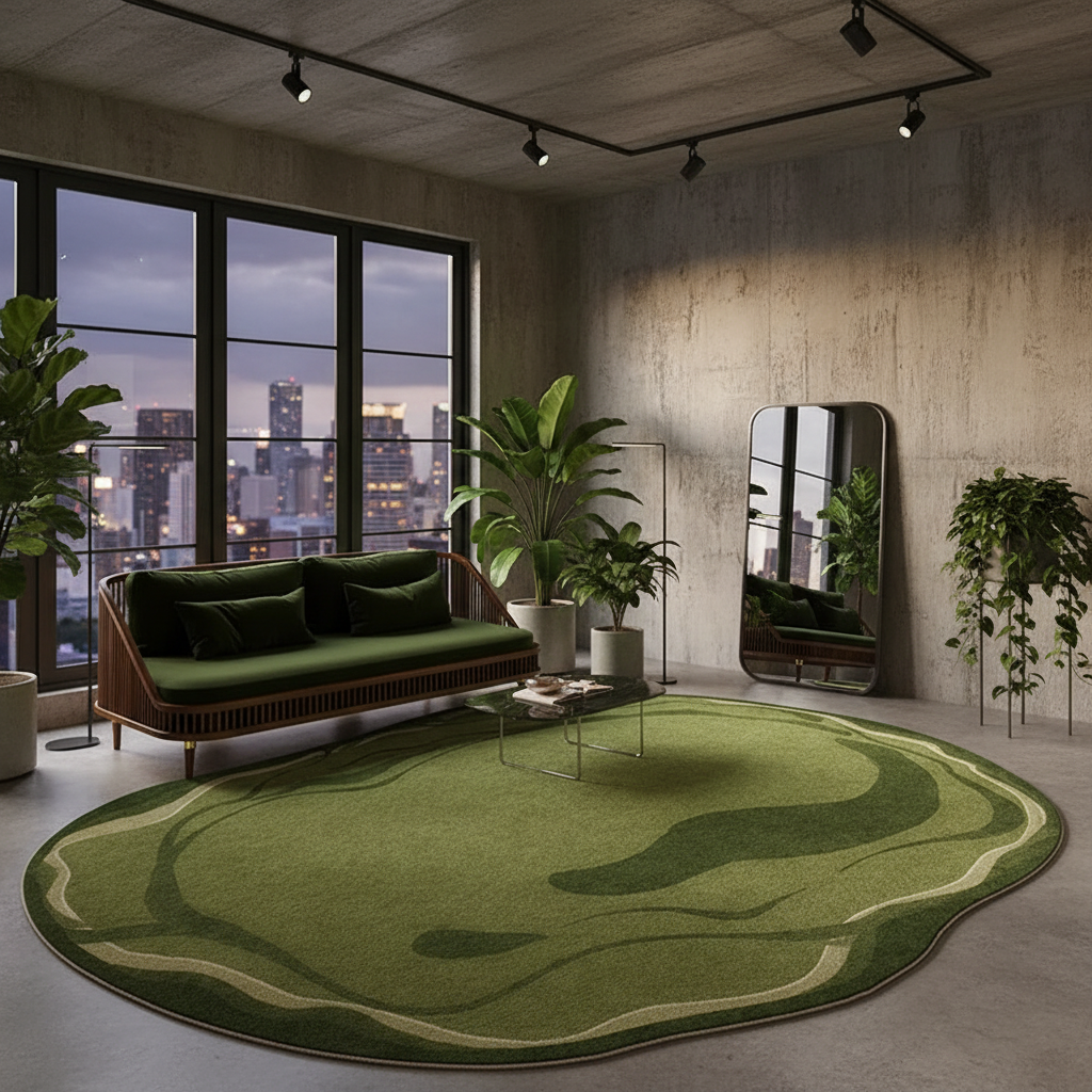Tapis dans loft industriel