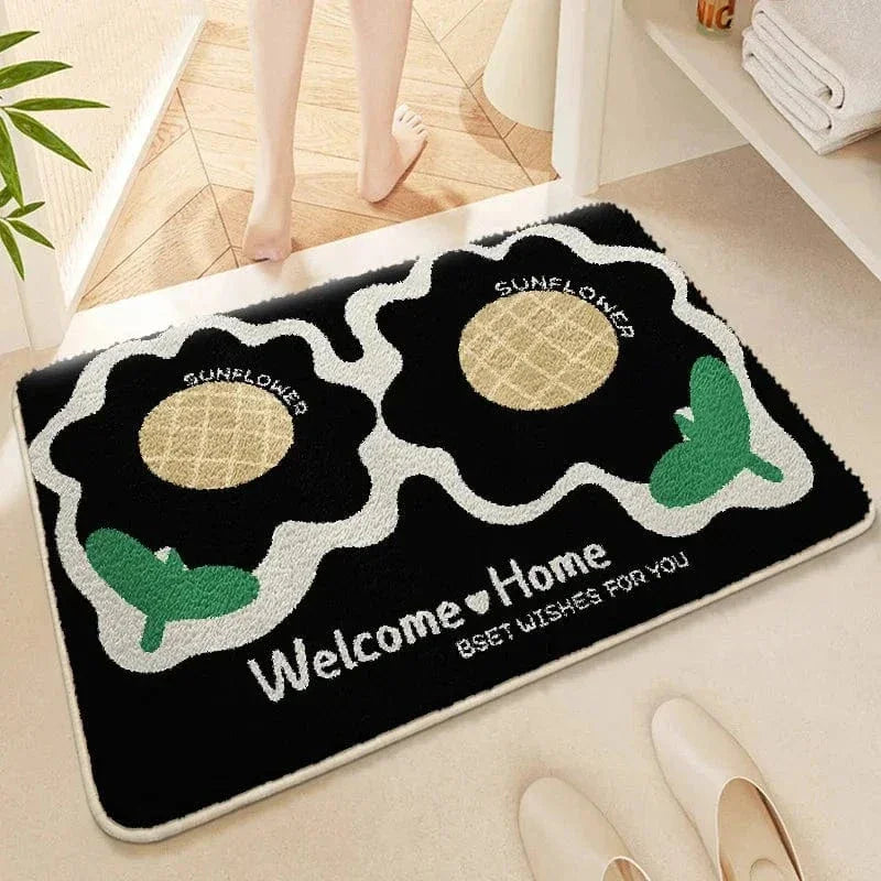 Ma boutique Noir / 40X60CM Tapis de bain antidérapant 2 Tournesol