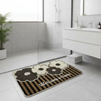Tapis de bain antidérapant Fleurs à Rayure - Confort et Sécurité pour votre salle de bain