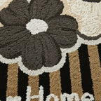 Tapis de bain antidérapant Fleurs à Rayure - Confort et Sécurité pour votre salle de bain