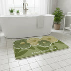 Tapis de bain antidérapant fleurs - Élégance et sécurité pour votre salle de bain
