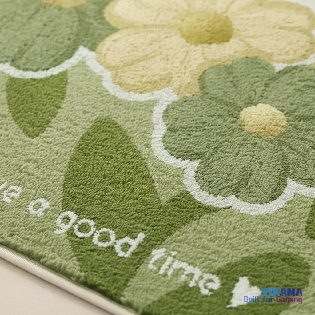 Tapis de bain antidérapant fleurs - Élégance et sécurité pour votre salle de bain