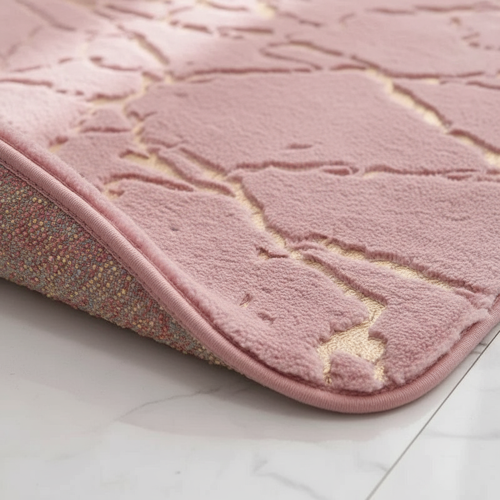 Tapis de bain antidérapant rose - Douceur et sécurité pour votre salle de bain