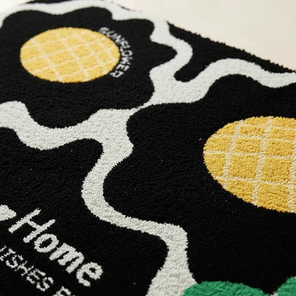 Tapis de bain antidérapant Tournesol - Confort et Sécurité pour Votre Salle de Bain