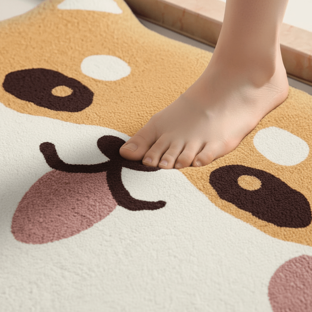 Tapis de bain chien mignon — Douceur & Sérénité pour votre salle de bain