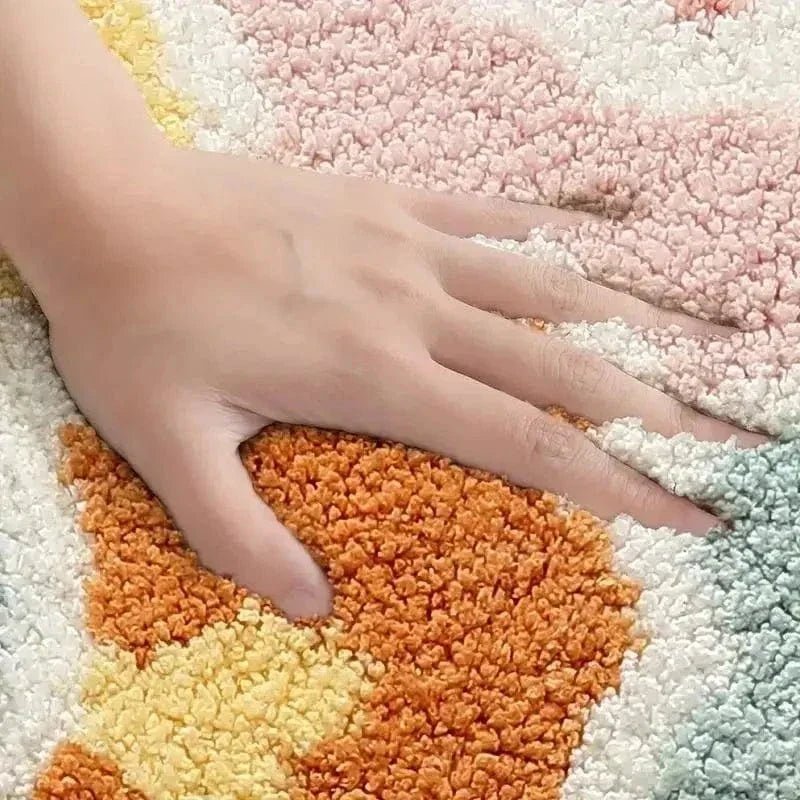 Tapis de bain floral mignon à motif floral pour salle de bain