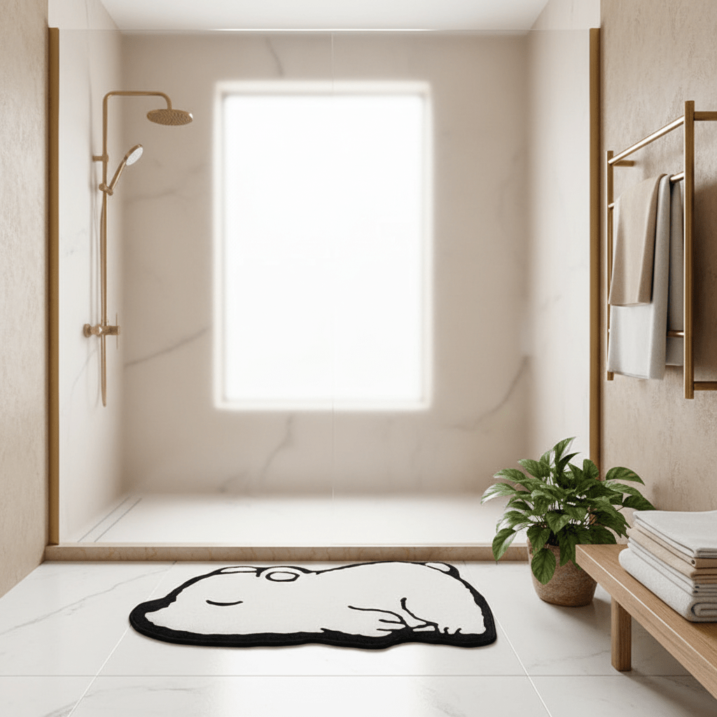 Tapis de bain ours dormeur — Douceur & Sérénité pour votre salle de bain