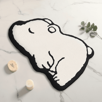 Tapis de bain ours dormeur — Douceur & Sérénité pour votre salle de bain