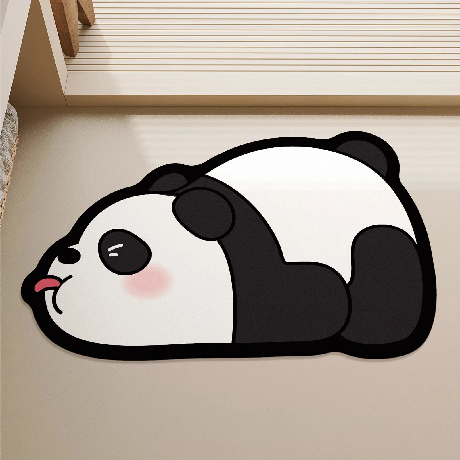 Tapis de bain panda farceur — Douceur & Bonne Humeur pour votre salle de bain