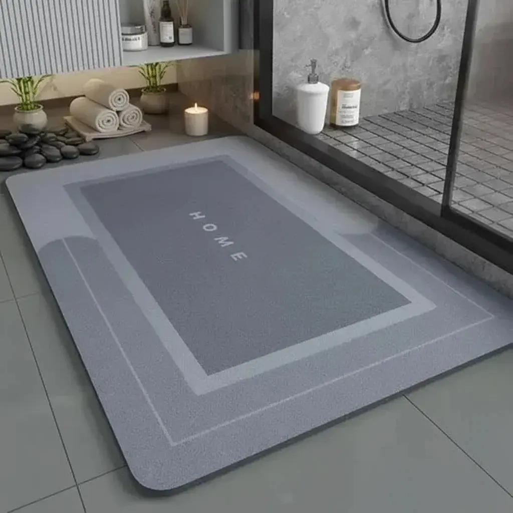 Tapis de bain séchage rapide Bleu - Confort et Praticité