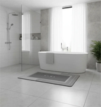 Tapis de bain séchage rapide gris pour une salle de bain