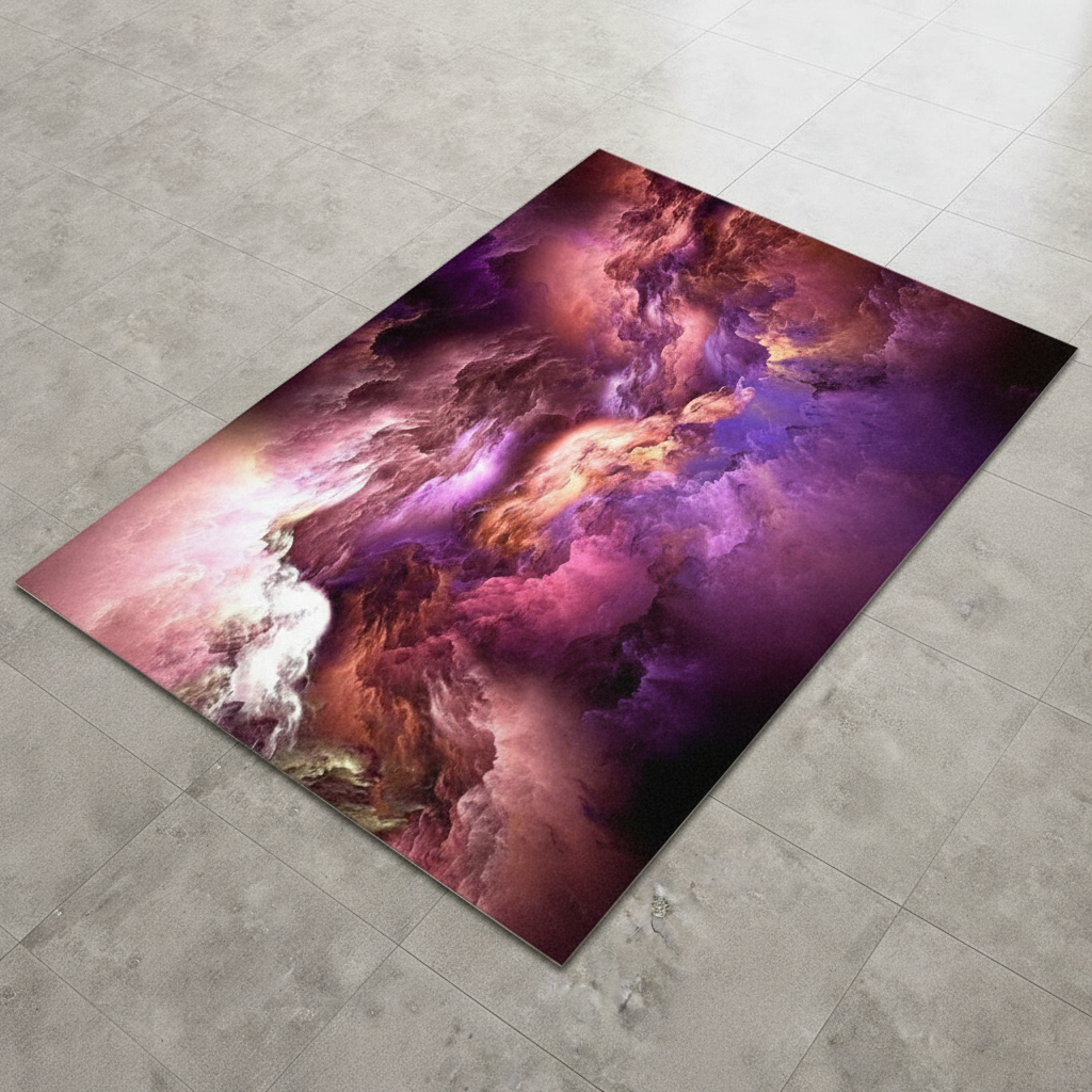 Tapis de chambre enfant nébuleuse pour une décoration magique et féérique