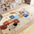 Tapis de chambre style marelle astronaute