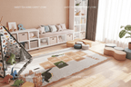Tapis de chambre style marelle Dinosaure