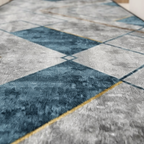 Tapis de couloir géométrique long pour une décoration moderne