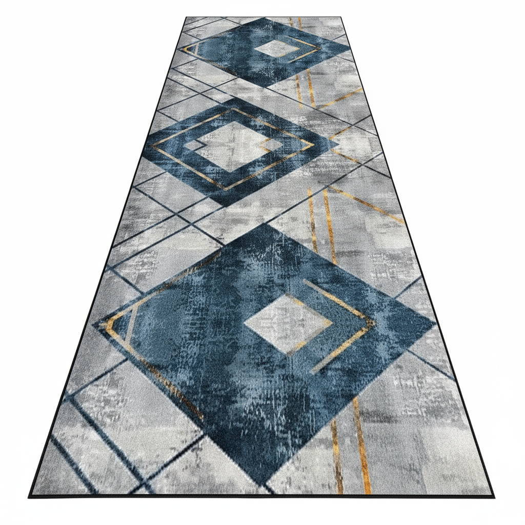 Tapis de couloir géométrique moderne pour un intérieur élégant