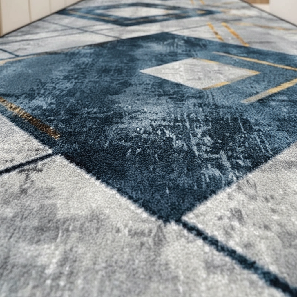 Tapis de couloir géométrique moderne pour un intérieur élégant