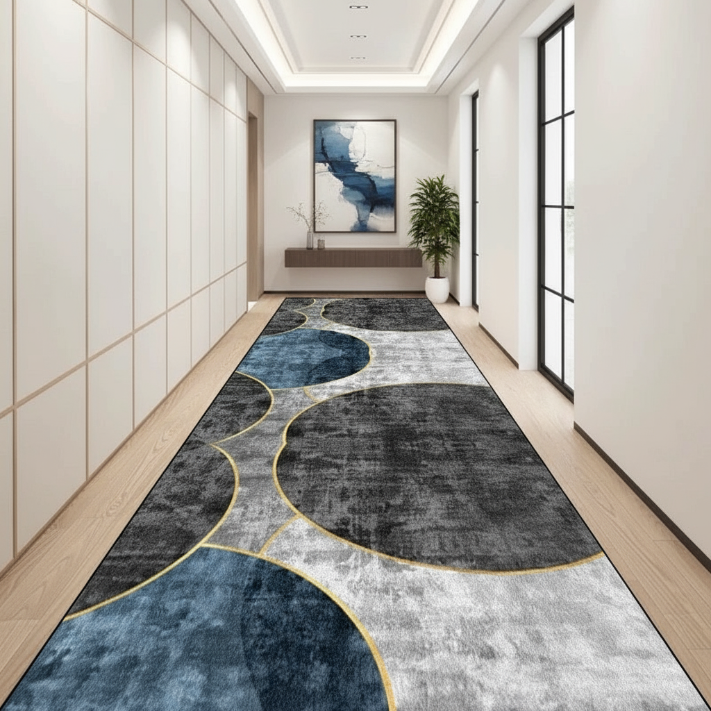 Tapis de couloir gris moderne pour une décoration intérieure élégante