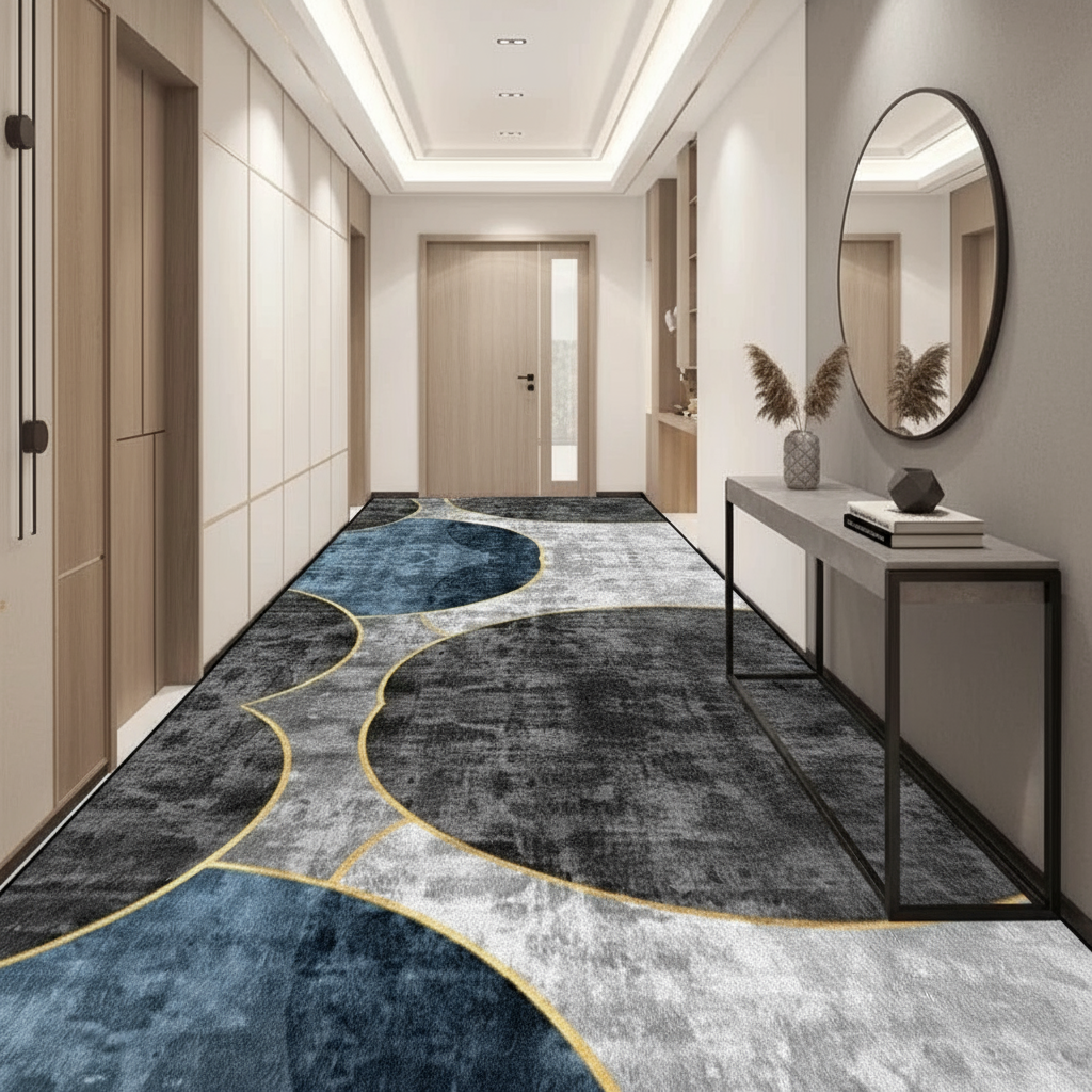 Tapis de couloir gris moderne pour une décoration intérieure élégante