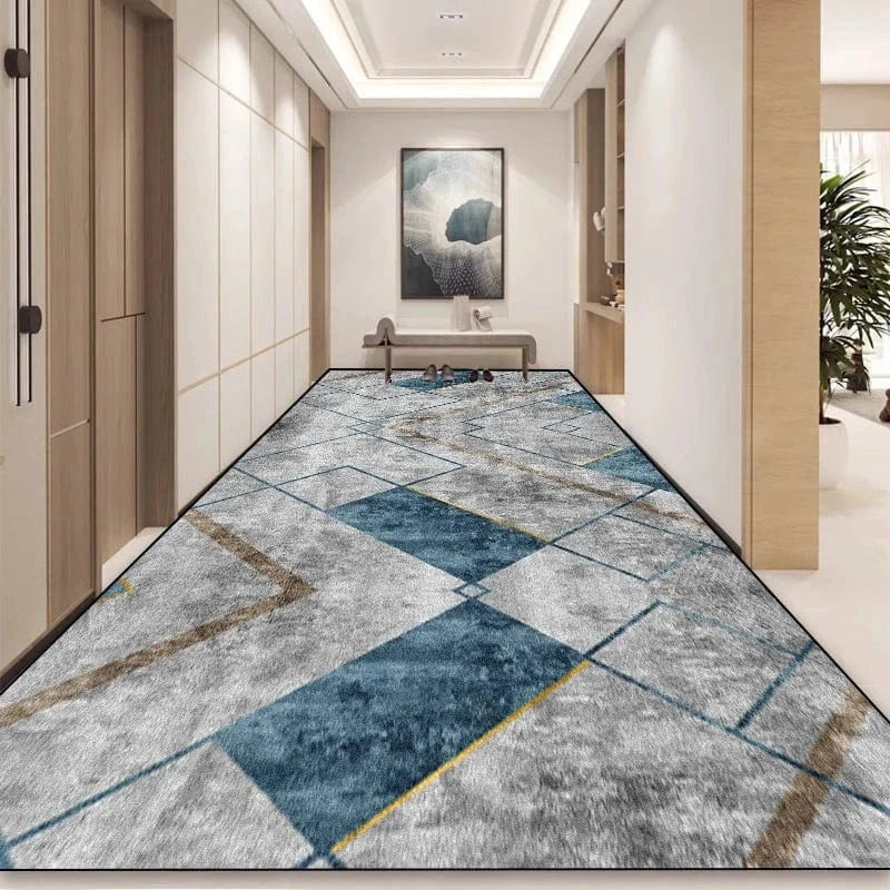Cosysol Gris / 1.9x6.5ft(60x200cm) Tapis de couloir long Géométrique