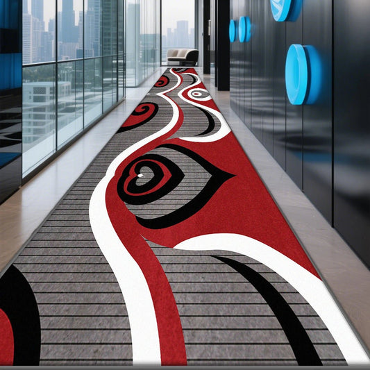 Tapis de Couloir Long Style Abstrait Géométrique
