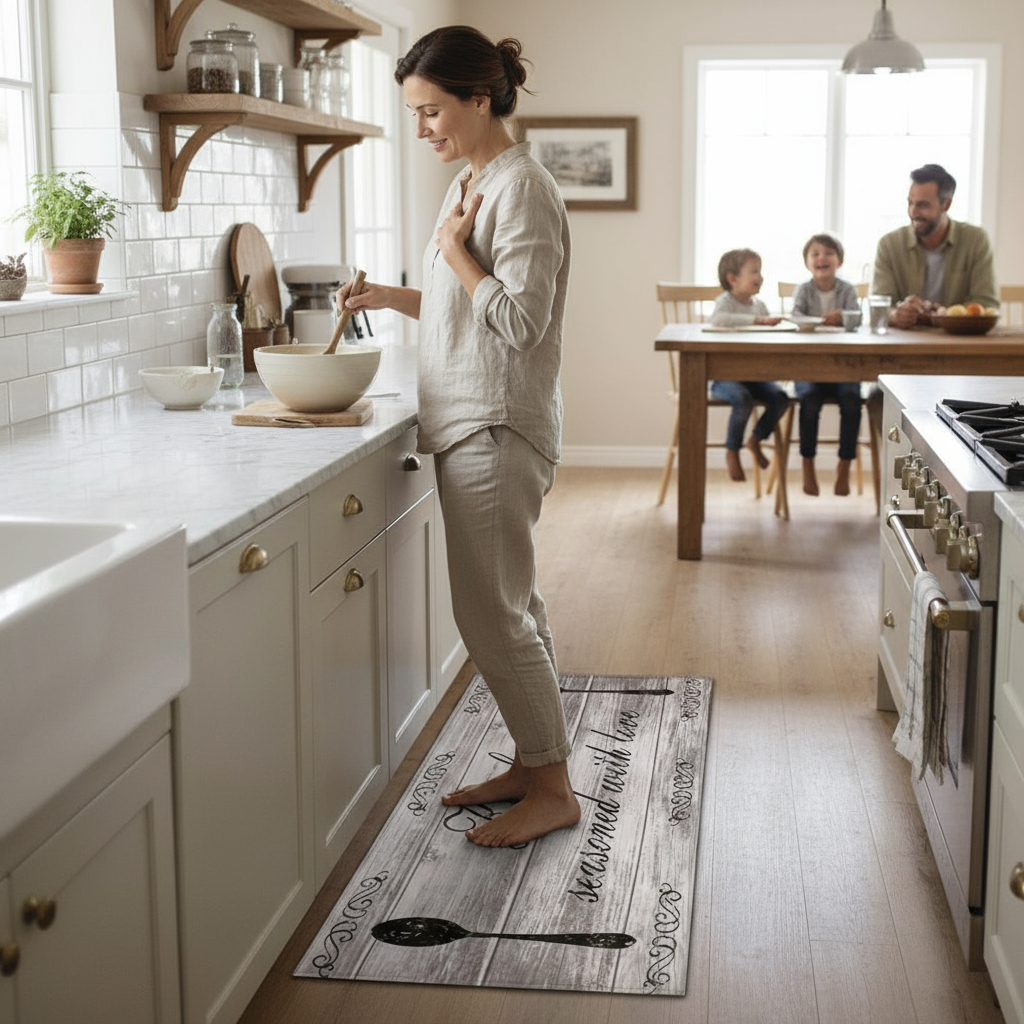 Tapis de Cuisine Classique Kitchen Seasoned With Love