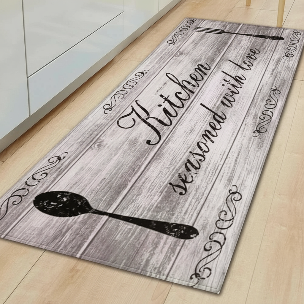 Tapis de Cuisine Classique Kitchen Seasoned With Love