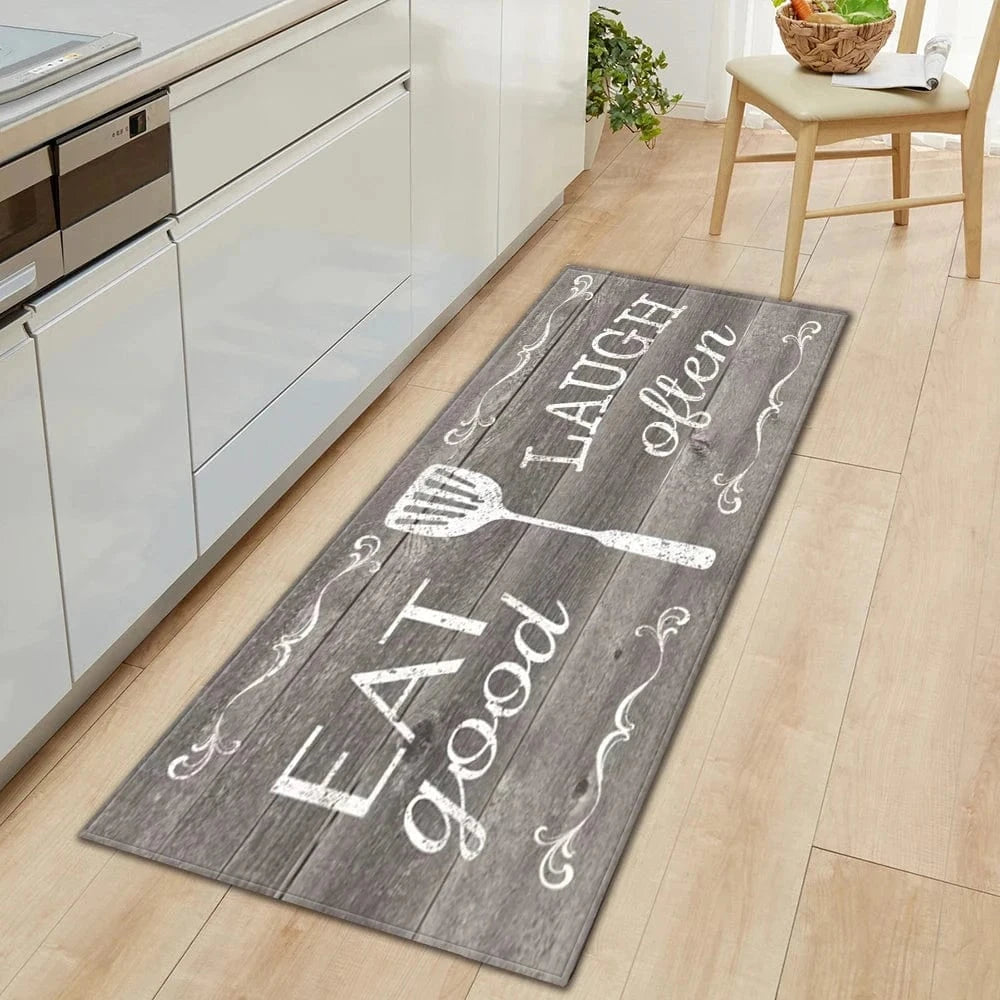 Cosysol Gris / 40cmx60cm Tapis de Cuisine EAT Good Laugh Often