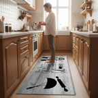 Tapis de Cuisine Élégant - Confort et Style pour Votre Espace Culinaire avec Amour