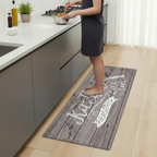 Tapis de Cuisine Élégant Gris - Fonctionnalité et Chic pour Votre Intérieur