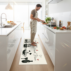 Tapis de Cuisine Élégant The Kitchen Eat Enjoy Love Taste