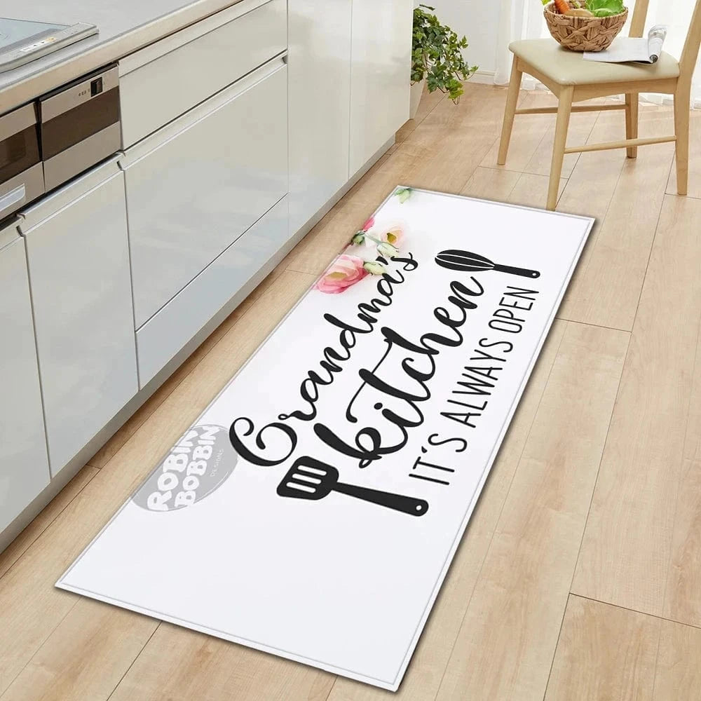 Cosysol Blanc / 40cmx60cm Tapis de Cuisine Grandma's Kitchen it's Always Open