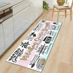 Cosysol Rose / 40cmx60cm Tapis de Cuisine Kitchen Quote Bunolle