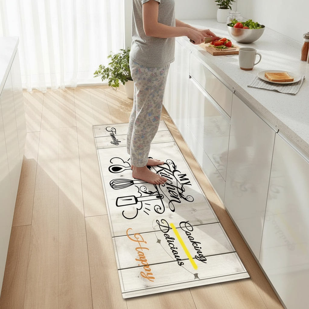 Tapis de cuisine moderne My Kitchen - Élégance et Confort pour Votre Cuisine