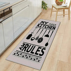 Cosysol Gris / 40cmx60cm Tapis de cuisine moderne My Kitchen My Rules