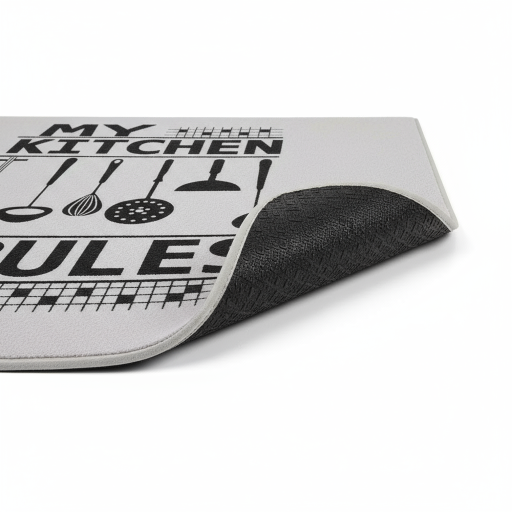 Tapis de cuisine moderne My Kitchen My Rules - Élégance et Fonctionnalité