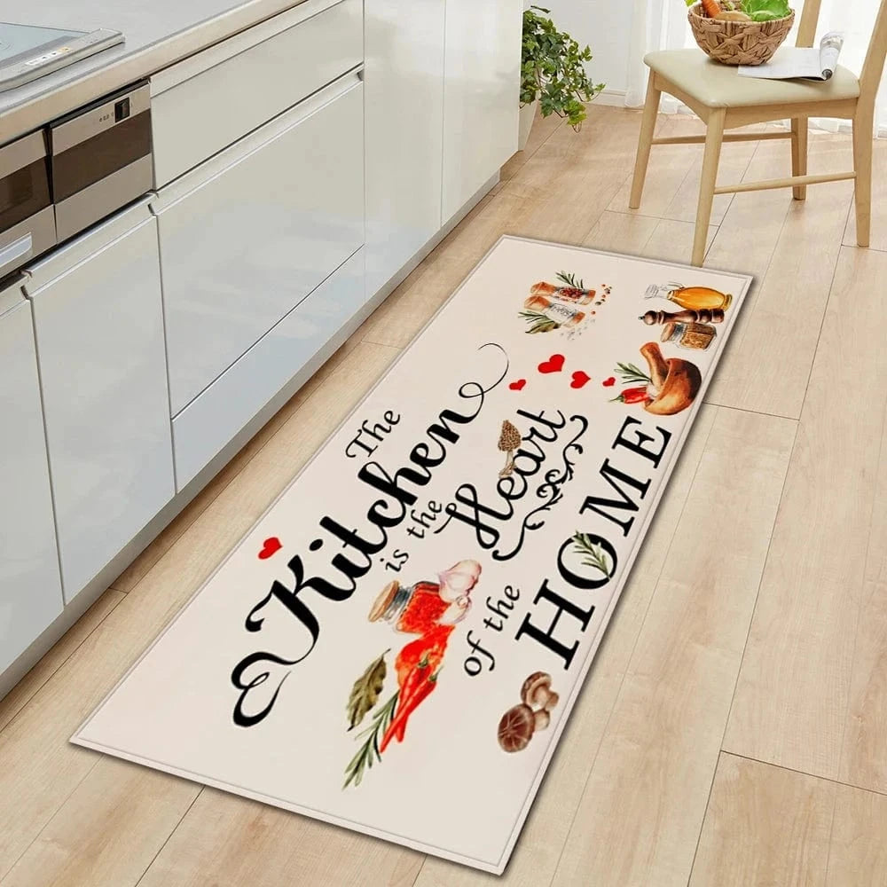Cosysol Beige / 40cmx60cm Tapis de cuisine moderne The Kitchen is the heart