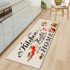 Cosysol Beige / 40cmx60cm Tapis de cuisine moderne The Kitchen is the heart