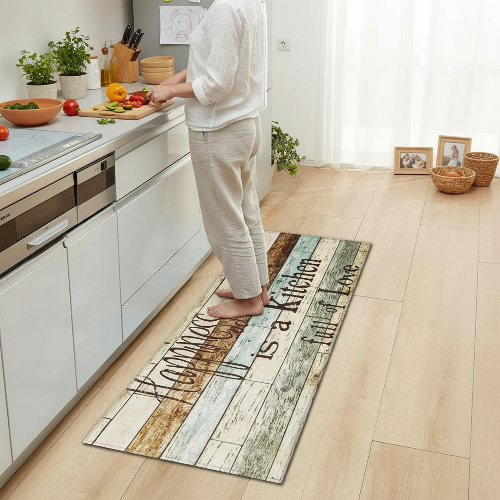 Tapis de Cuisine Plein d'Amour - Hapiness is a Kitchen Full of Love