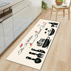 Cosysol Blanc / 40cmx60cm Tapis de Cuisine The Kitchen Eat Enjoy Love Taste