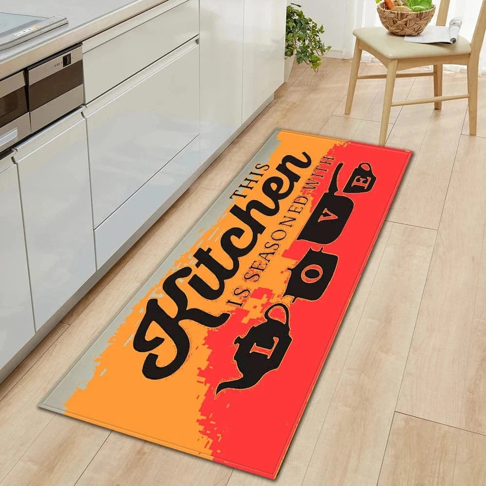 Cosysol Orange / 40cmx60cm Tapis de Cuisine This Kitchen is Seasoned With Love
