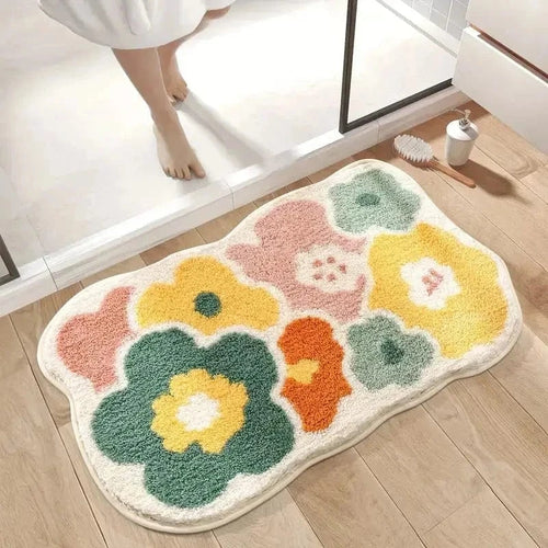 Ma boutique Flower Tapis de salle de bain à motif floral mignon