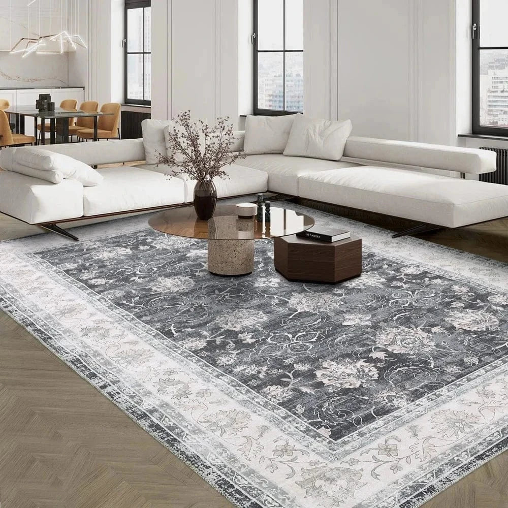 Ma boutique Gris / 120x170cm Tapis de salon style rétro Berbère