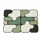 Tapis de sol absorbant diatomées vert pour un intérieur sec et élégant