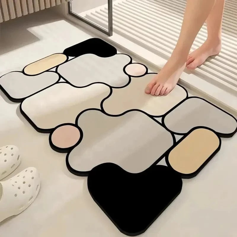 Ma boutique Beige / 40CMx60CM Tapis de sol absorbant en boue de diatomées Beige