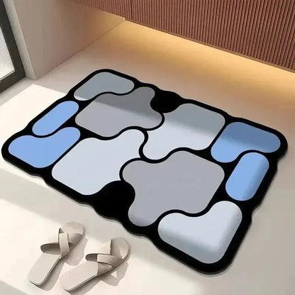 Ma boutique Bleu / 40CMx60CM Tapis de sol absorbant en boue de diatomées Bleu