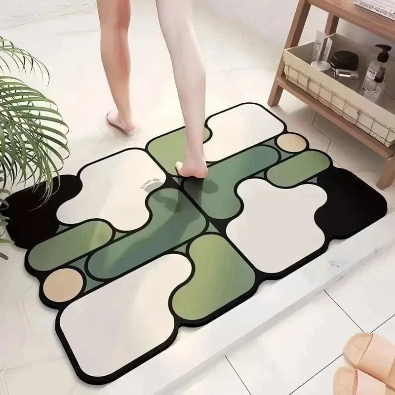 Ma boutique Vert / 40CMx60CM Tapis de sol absorbant en boue de diatomées Vert
