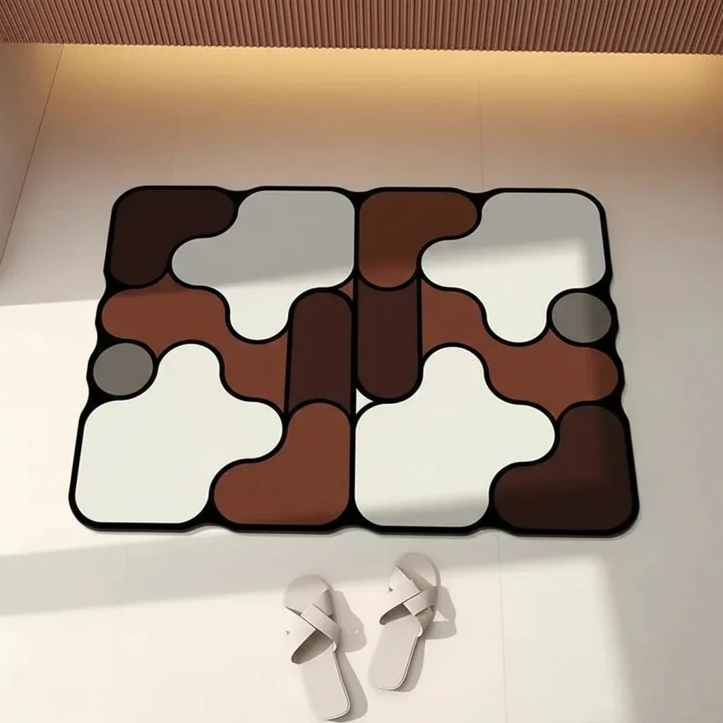 Tapis de sol diatomées absorbant en boue Maron